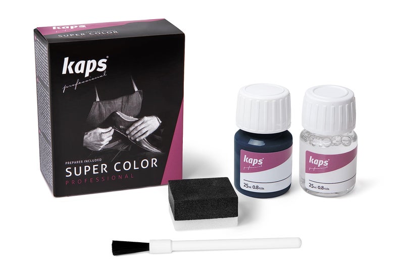 Kaps Dye With Primer For Natural And Synthetic Leather Shoes, Super Color And Preparer, 70 Colors (117 - Navy Blue) - Image 1